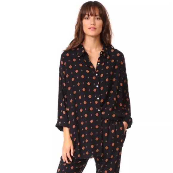 FREE People Intimately Medallion Print Button down shirt - Picture 3 of 12